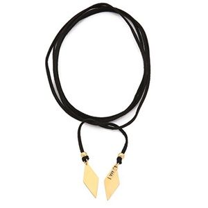 Vanessa Mooney leather strap necklace